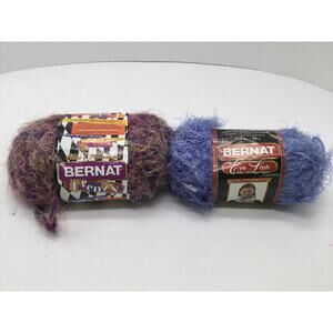 Vintage Bernat Eyelash Yarn Destash lot 4oz